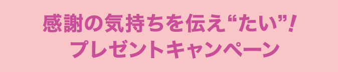 感謝の気持ちを伝え“たい”！プレゼントキャンペーン