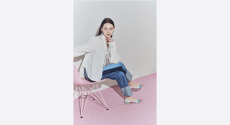 エマフランシス ギンガムチェックバレエシューズ