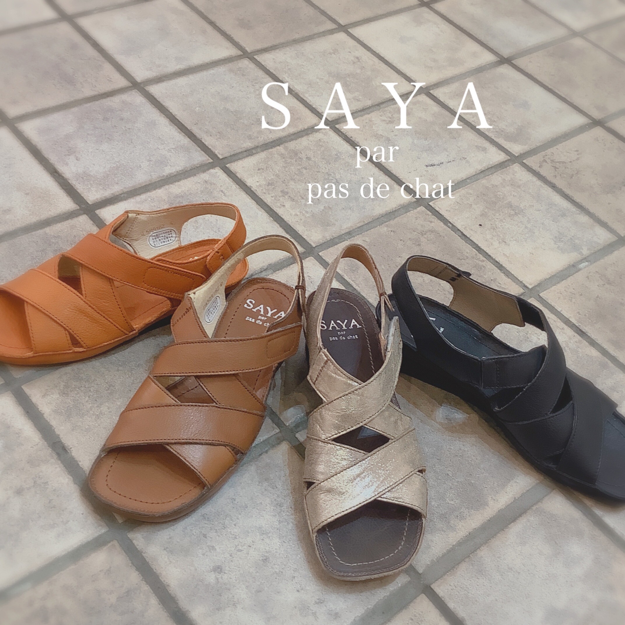 SAYA』レザークロスベルトサンダル | ウォッシュ | ショップニュース