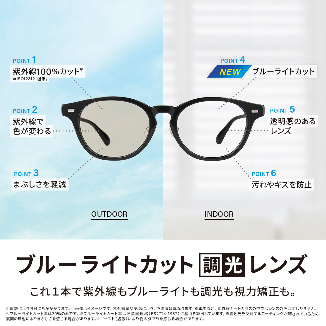 これ1本でALL OK！Zoffのブルーライトカット機能付き調光レンズ | Zoff