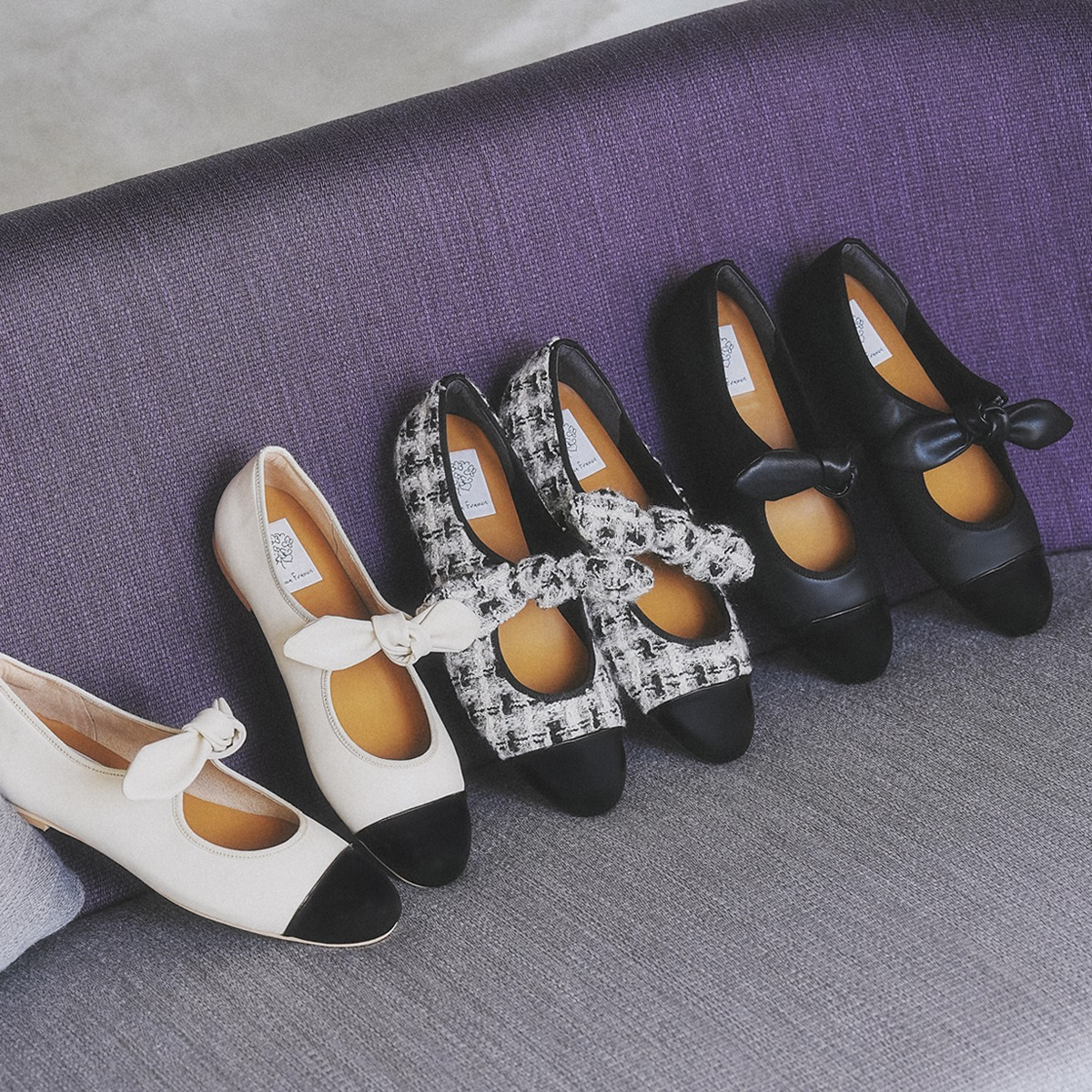 1回のみ使用エマフランシス メリージェーンスタッズ フラットシューズ