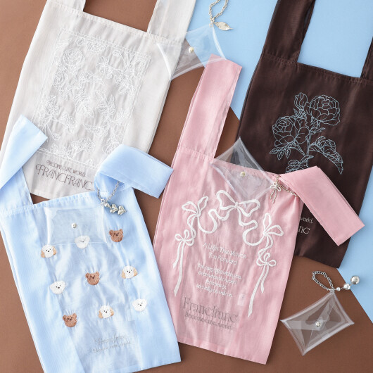 【NEW✨】軽やかなオーガンジー素材のエコバッグが登場しました！🐶☁ 