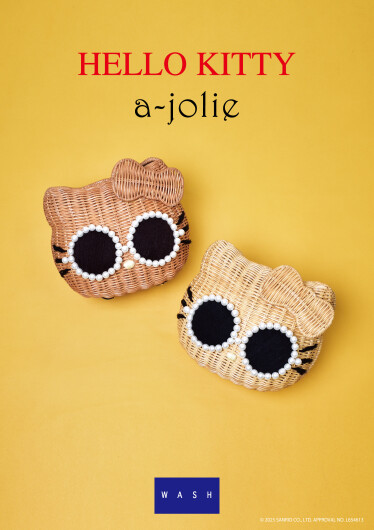 『HELLO KITTY × a-jolie』 カゴバッグ入荷