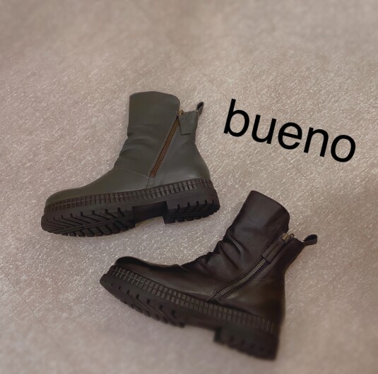 トルコ発『bueno』サイドジップドレープブーツ