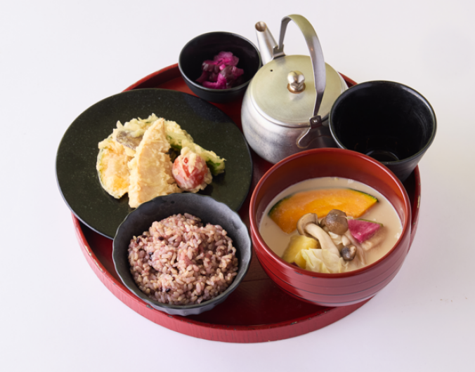 【chano-ma  新メニュー紹介】豆乳野菜汁　季節の天ぷら or 蒸し鶏もやしの梅ナムル