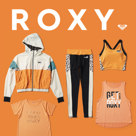 アクティブ女子におすすめ！ オレンジとレオパード柄で構成された【ROXY】の最新コレクション