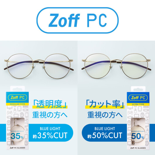 すぐに使える！ブルーライト対策メガネ「Zoff PC」