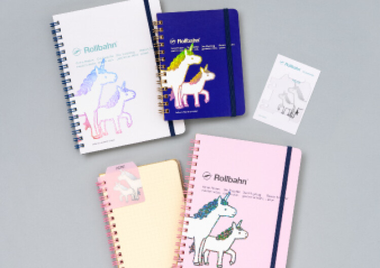 直営店限定「ロルバーン ポケット付メモ ／ブックマーク　 ユニコーン」