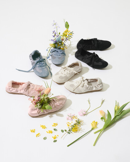 Wギャザーバレエスニーカー