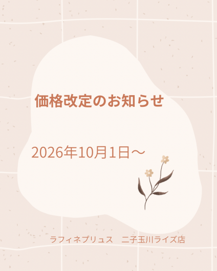価格改定のお知らせ