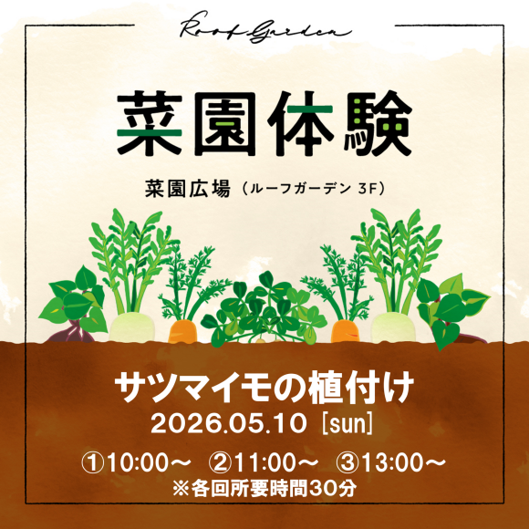 菜園体験（サツマイモの植付）開催のお知らせ