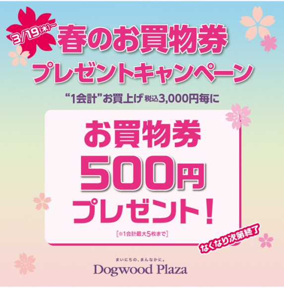 春のお買物券プレゼントキャンペーン
